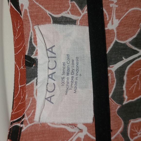 Acacia Mana mid pacific dress black red hibiscus print P XS rare! - Picture 6 of 16